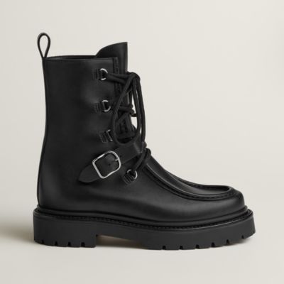 HERMES エルメス✥フラットシューズ レースアップローファー